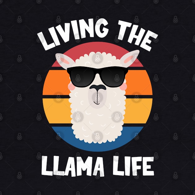 Living The Llama Life | Funny Kawaii Llama with Sunset by SnuggleNook